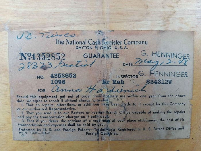 Bella Motel - Old Cash Register For Sale On Facebook Marketplace - From Michael Mcguire (newer photo)